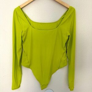 NWT lululemon square neck bodysuit size L